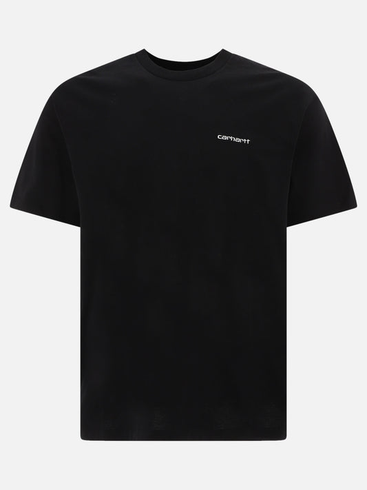 Carhartt WIP "Script Embroidery" Crew-Neck T-Shirt Black

