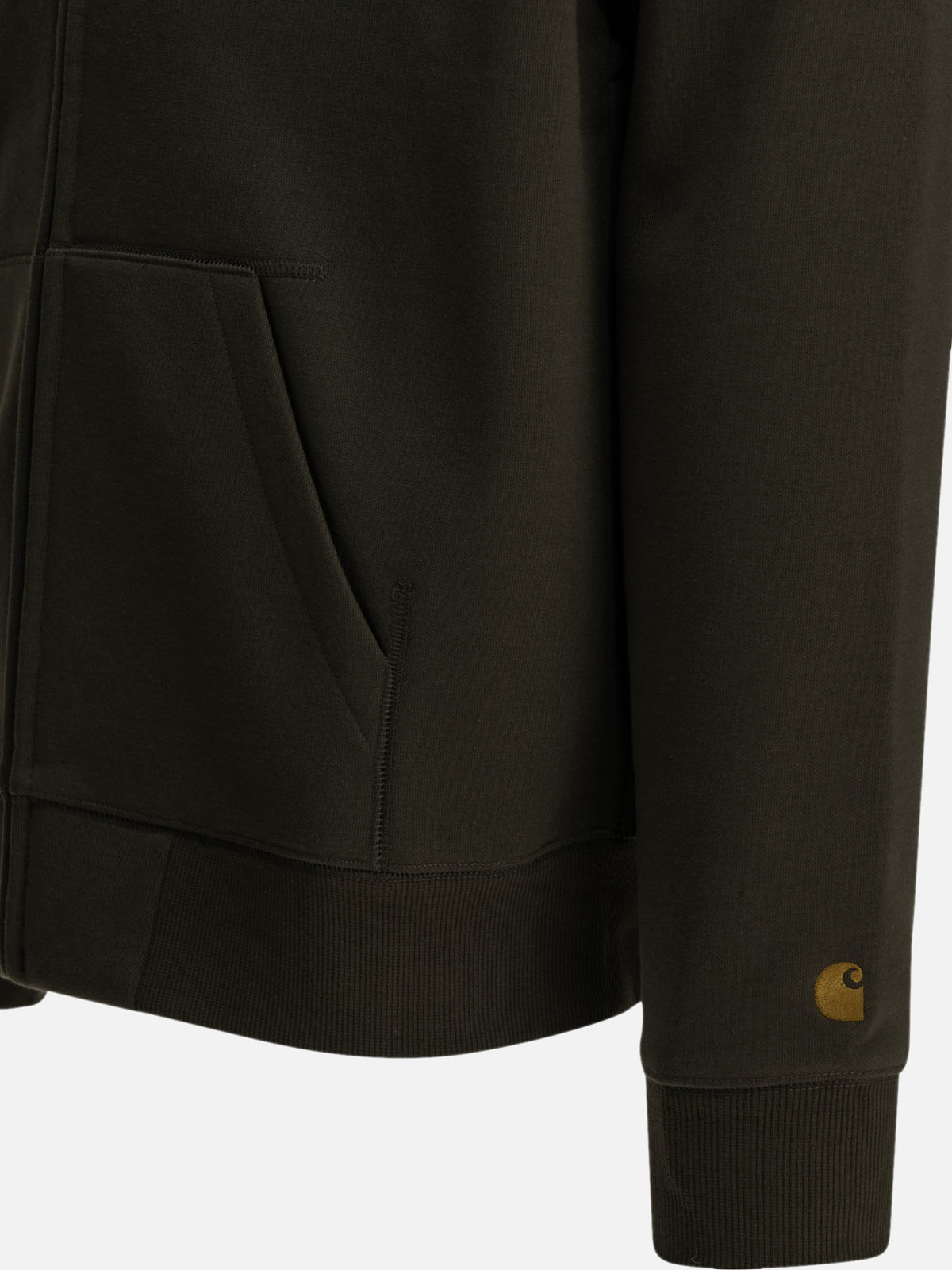Carhartt WIP "Hooded Chase" Zip Sweatshirt Grey