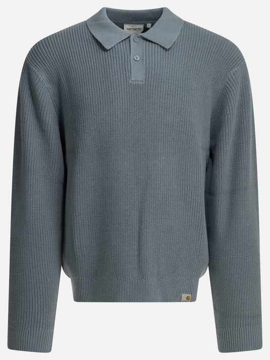 Polo sweater Logo  Light blue - Carhartt WIP Men | VIETTI Online Store 
