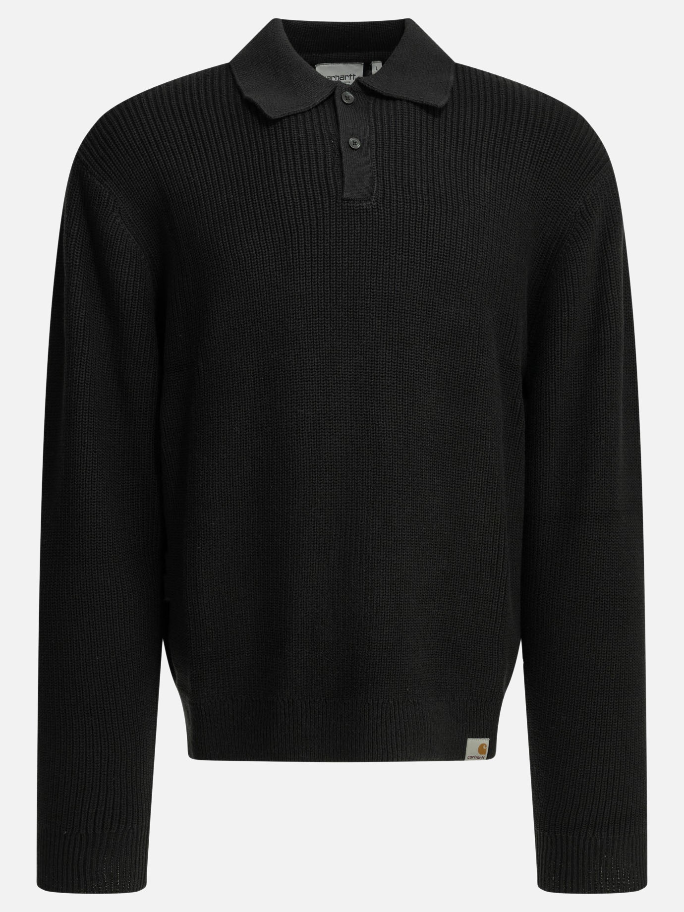 Polo sweater Logo  Black - Carhartt WIP Men | PDP | VIETTI Online Store | thumbnail