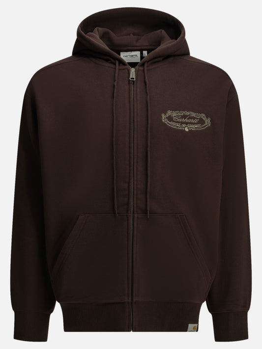 Carhartt WIP "Chez WIP" Zip-Up Sweatshirt Bordeaux

