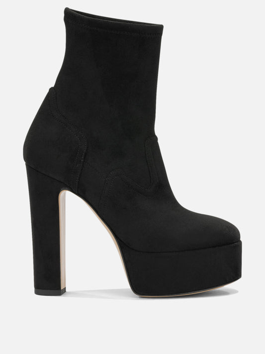 Casadei "Patty Arceus" Pull-On Ankle Boots Black

