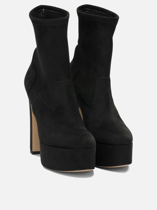 Casadei "Patty Arceus" Pull-On Ankle Boots Black

