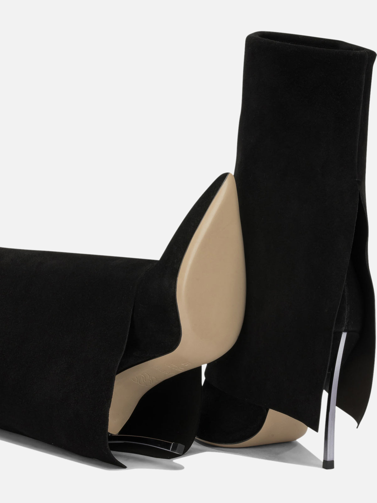 Casadei "Blade Berlin 100MM" Pull-On Ankle Boots Black - VIETTI
