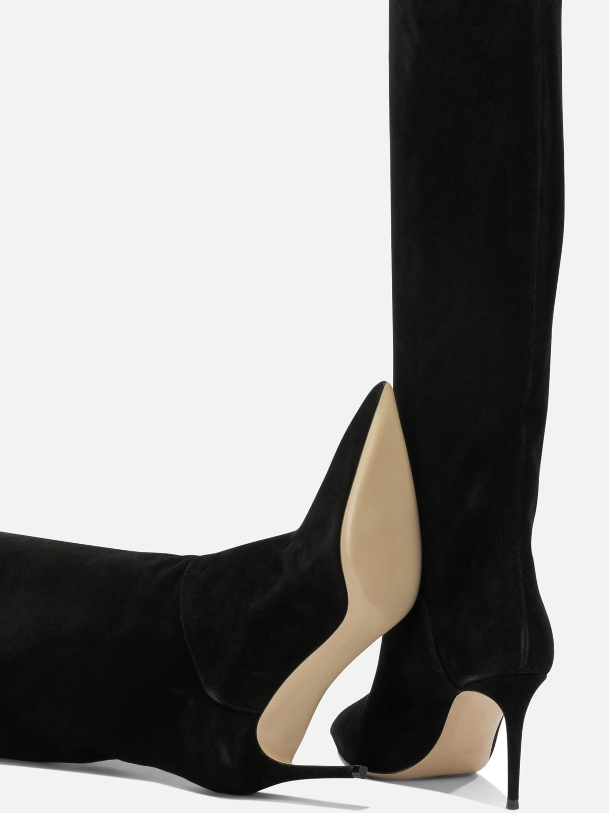 Casadei "Renna 100MM" Knee-High Boots Black - VIETTI