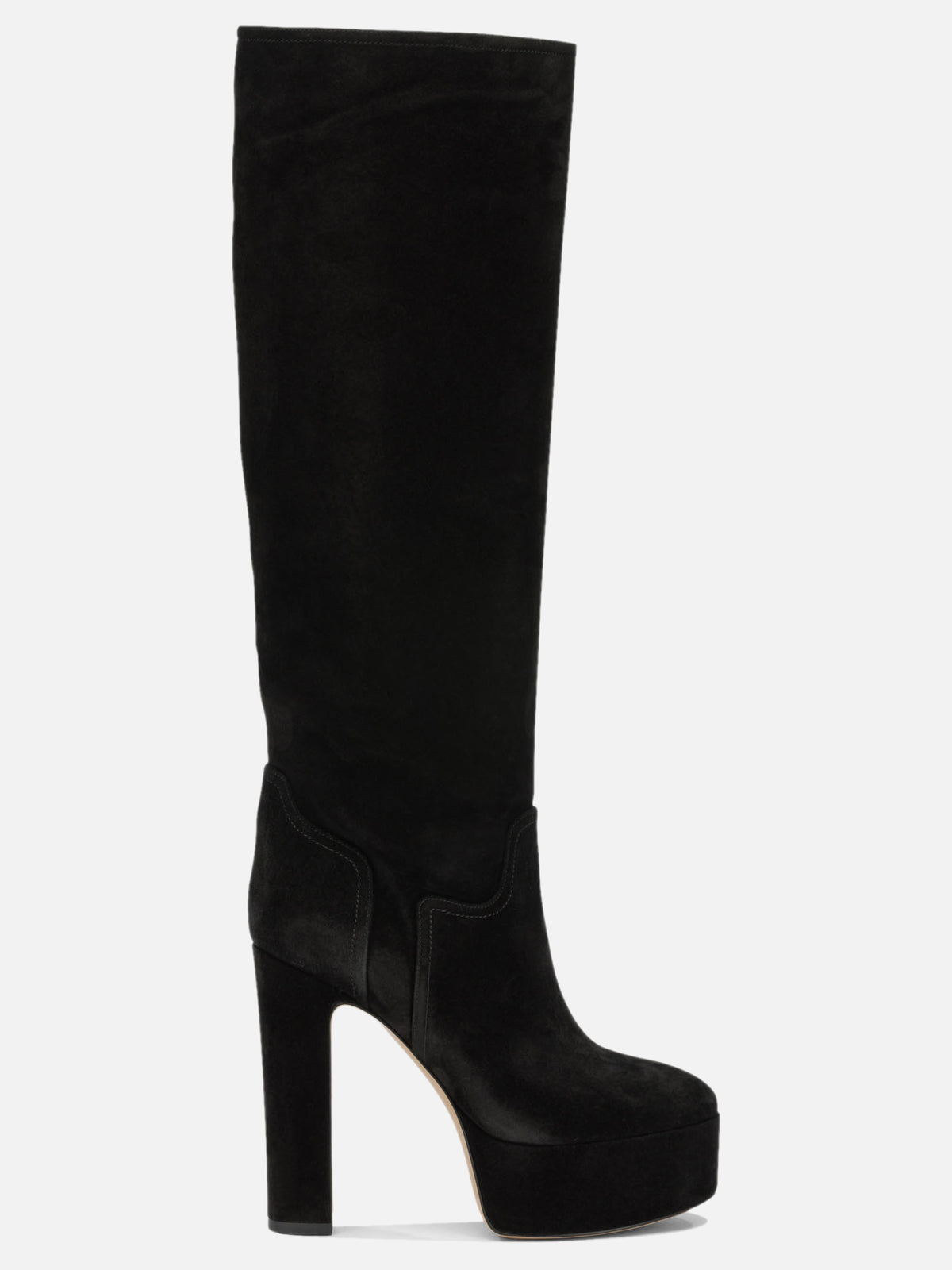 Casadei "Patty 80MM" Knee-High Boots Black