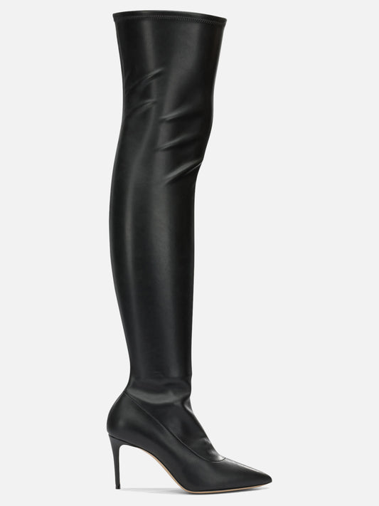 Casadei "Super Blade 115MM" Over-the-Knee Boots Black

