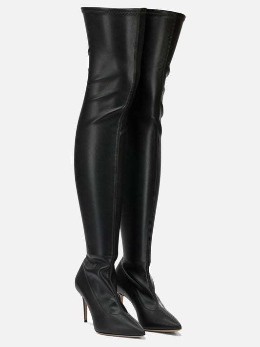 Casadei "Super Blade 115MM" Over-the-Knee Boots Black

