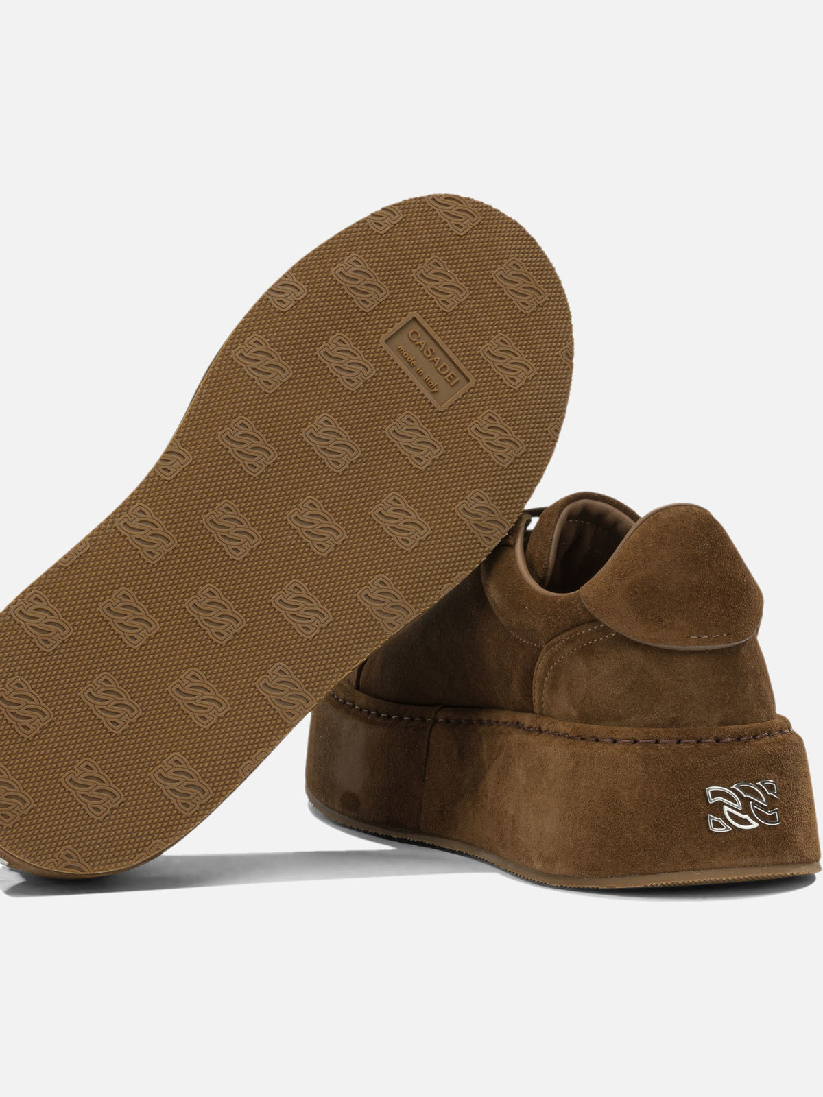 Casadei "Renna" High-Top Sneakers Brown

