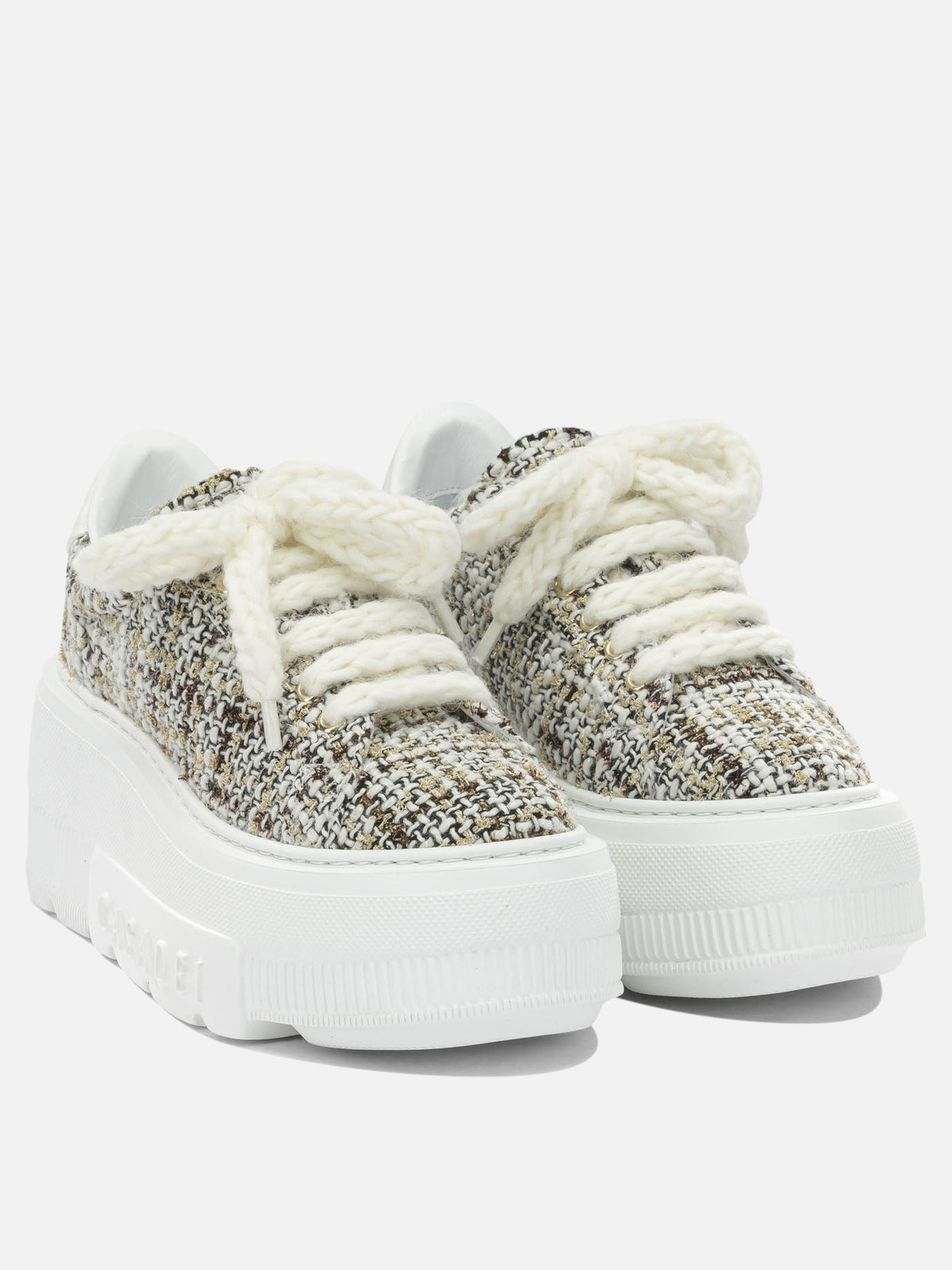 Casadei "Nexus" High-Top Sneakers White

