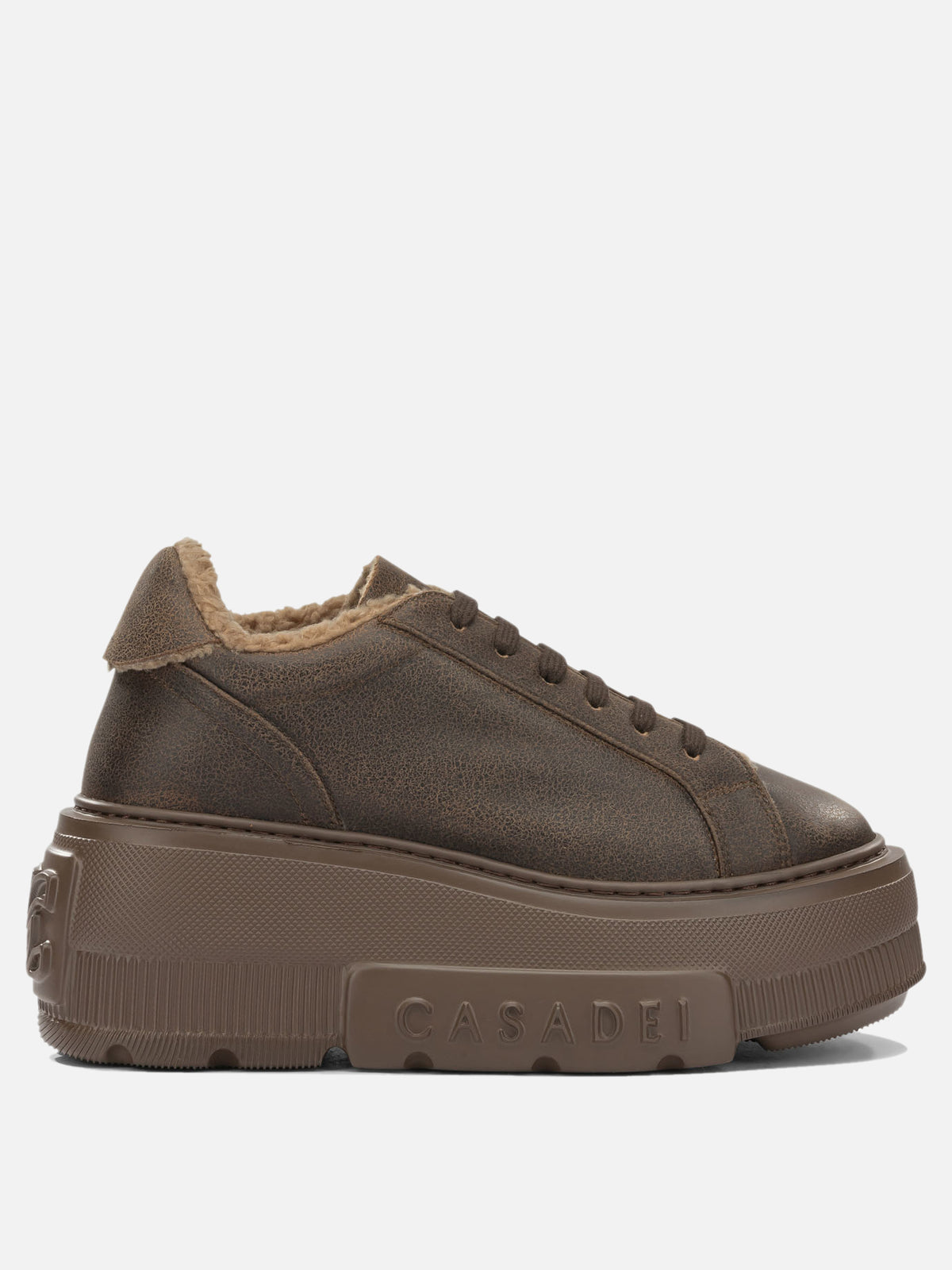 Casadei "Nexus" High-Top Sneakers Brown

