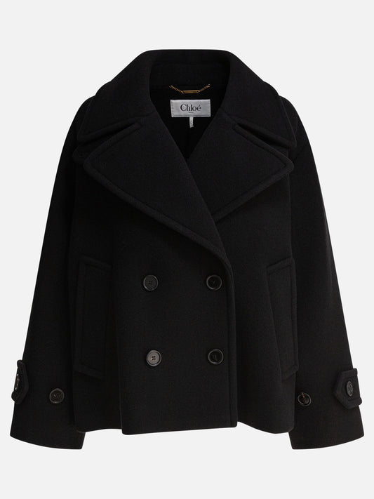 Short coats Solid colour  Black - Chloé Women | PLP | VIETTI Online Store 
