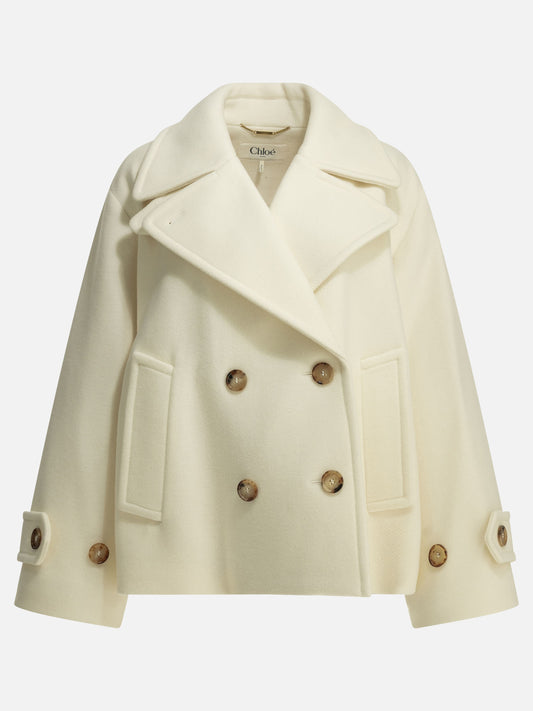 Cappotti corti Solid colour  Bianco - Chloé Donna | PDP | VIETTI Online Store 
