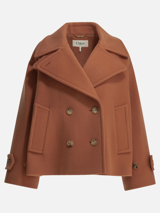 Short coats Solid colour  Pink - Chloé Women | PDP | VIETTI Online Store 
