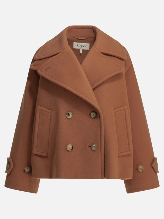 Short coats Solid colour  Pink - Chloé Women | PLP | VIETTI Online Store 
