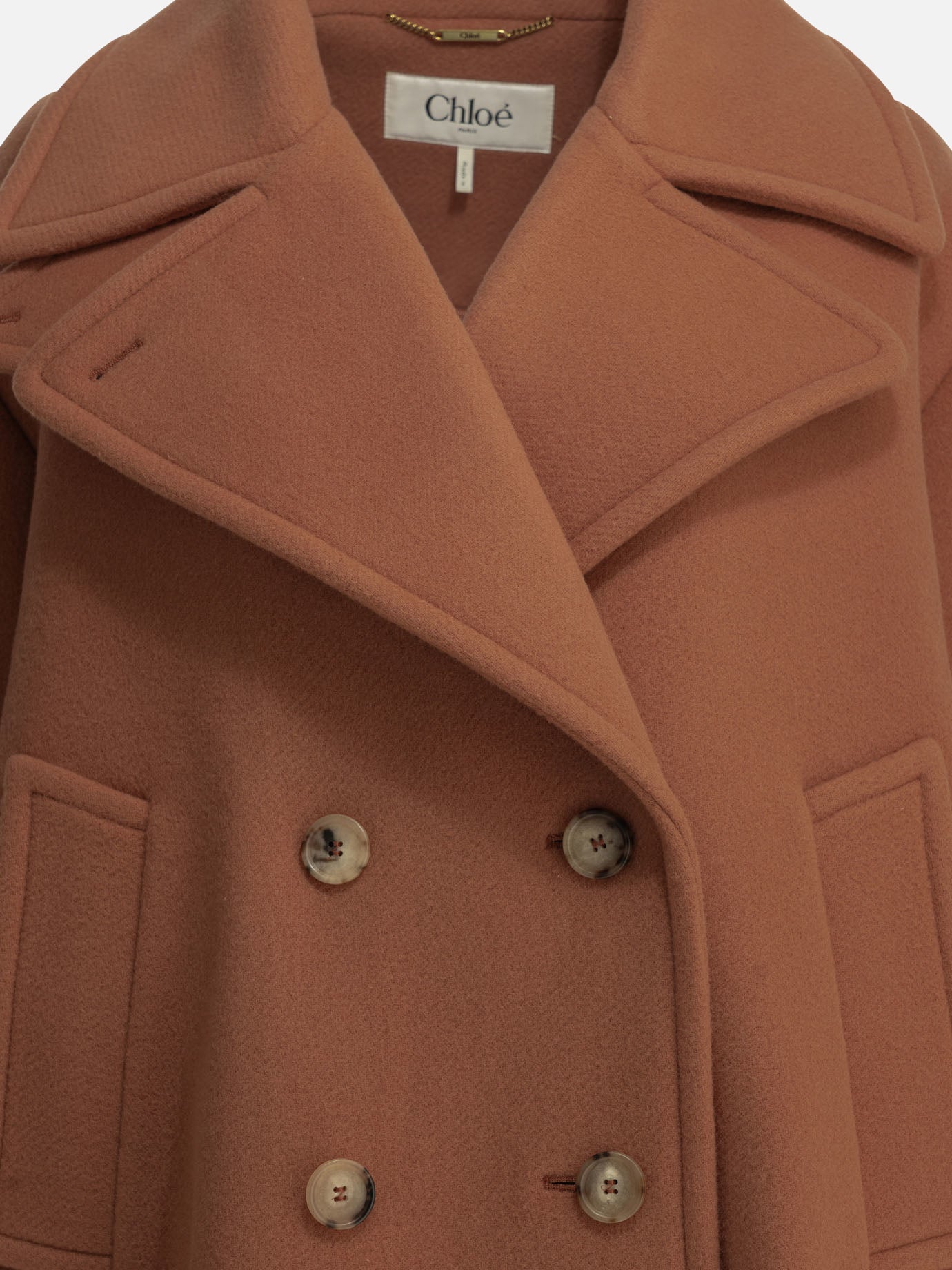 Short coats Solid colour  Pink - Chloé Women | PDP | VIETTI Online Store | Zoom-Modal_3
