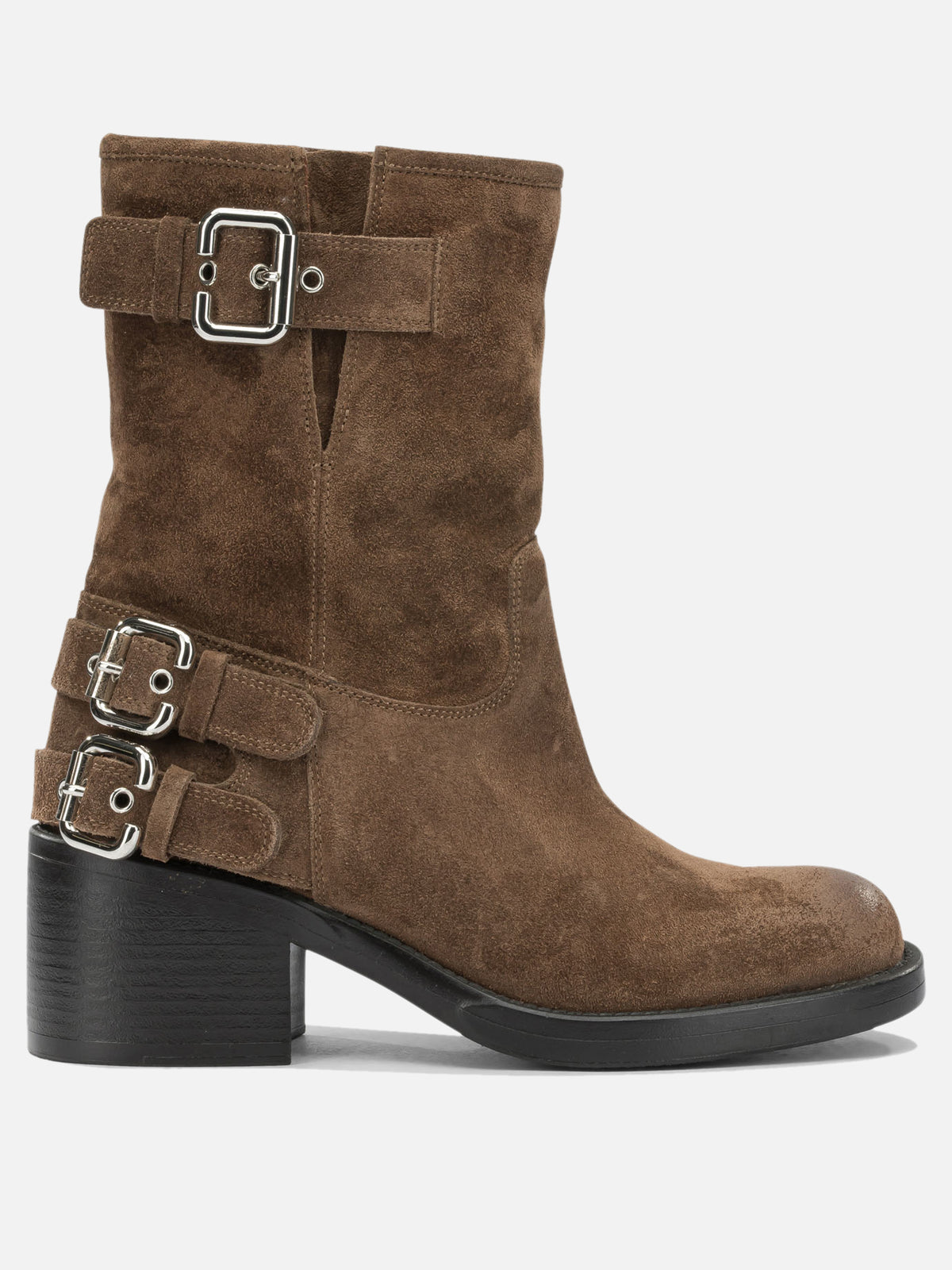 Chloé "Dakota" Pull-On Ankle Boots Brown

