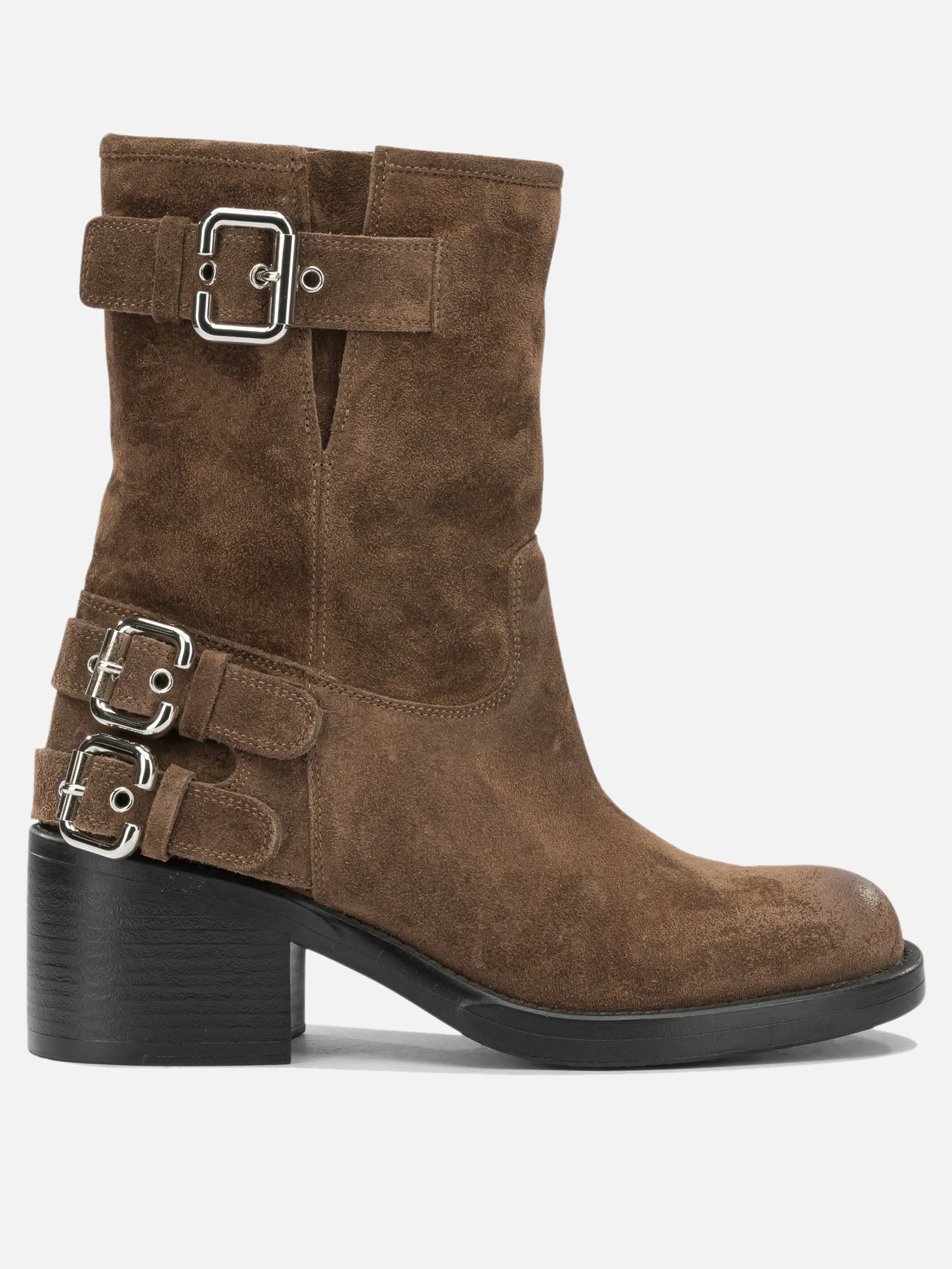 Chloé "Dakota" Pull-On Ankle Boots Brown - VIETTI