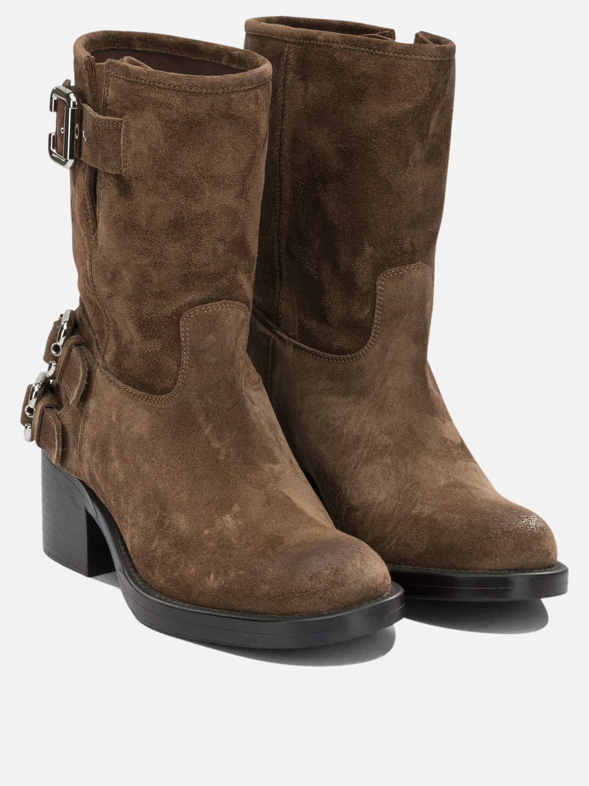 Chloé "Dakota" Pull-On Ankle Boots Brown

