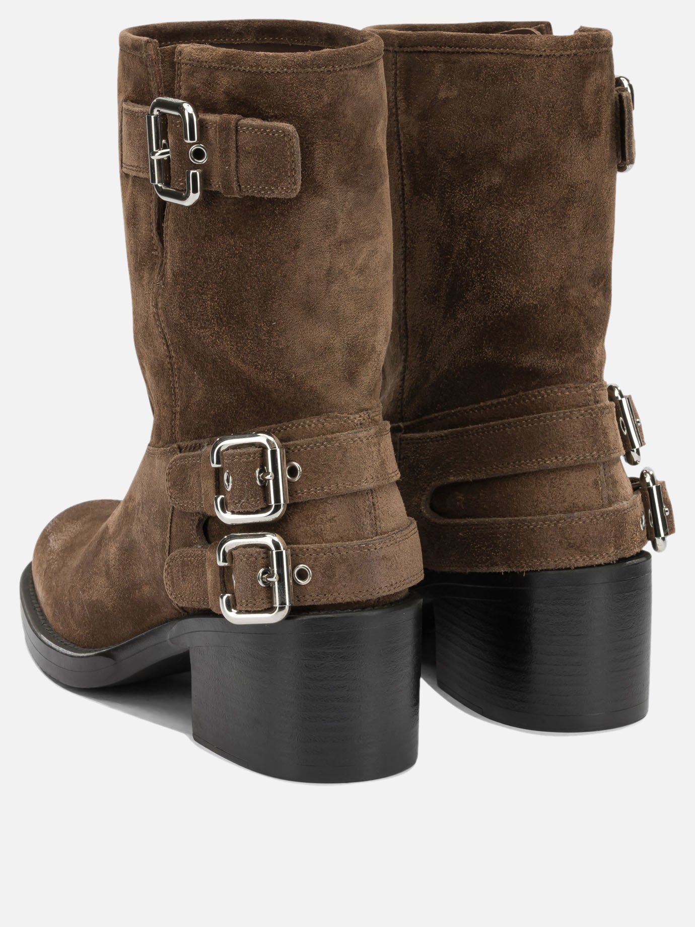 Chloé "Dakota" Pull-On Ankle Boots Brown


