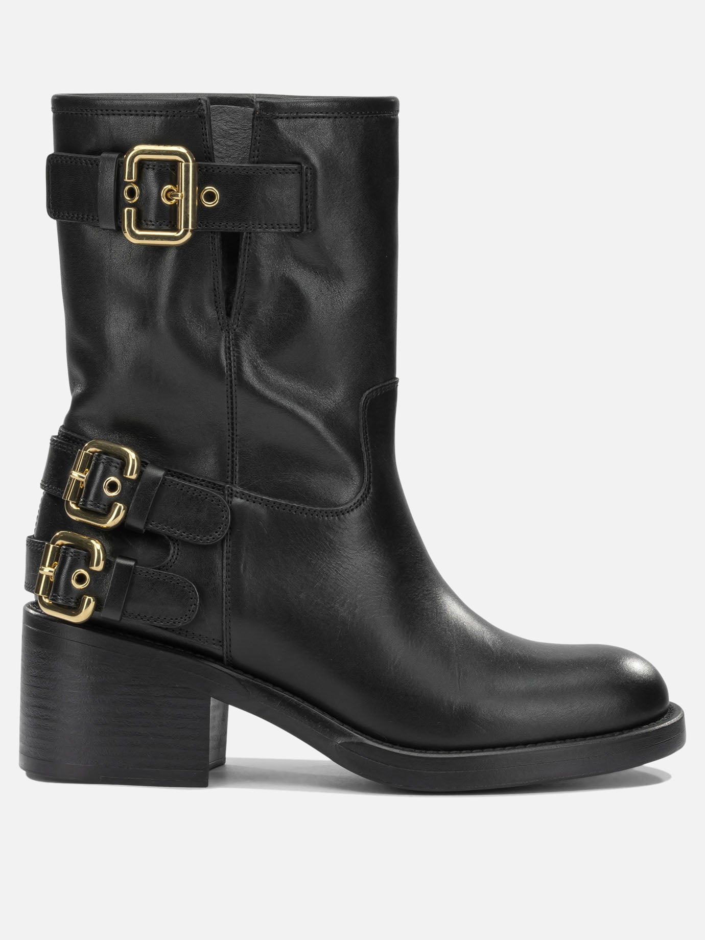 Pull-on boots 100% calf leather - 100% rubber  Black - Chloé Women | PDP | VIETTI Online Store | thumbnail