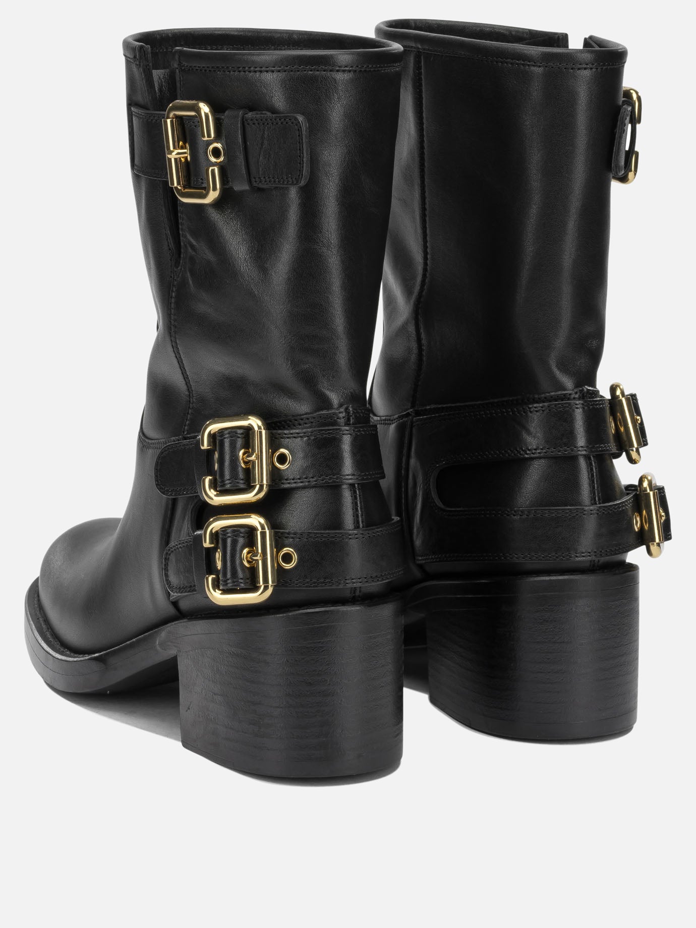 Pull-on boots 100% calf leather - 100% rubber  Black - Chloé Women | PDP | VIETTI Online Store | Zoom-Modal_4
