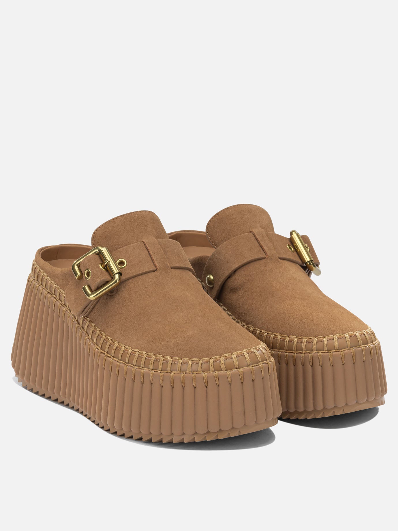 Mules 100% leather - 50% eva 50% rubber  Brown - Chloé Women | PDP | VIETTI Online Store | thumbnail_2