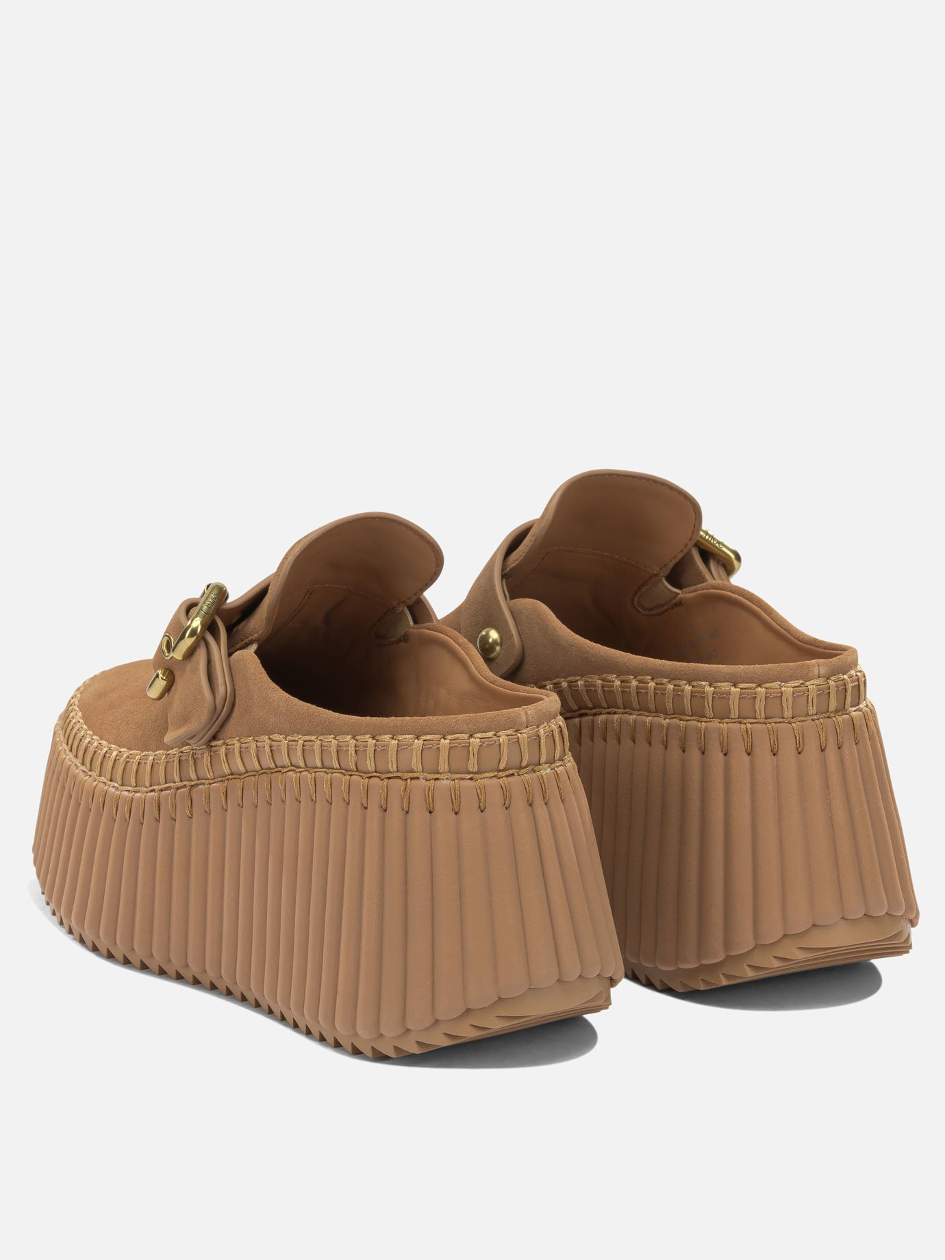 Mules 100% leather - 50% eva 50% rubber  Brown - Chloé Women | PDP | VIETTI Online Store | thumbnail_4