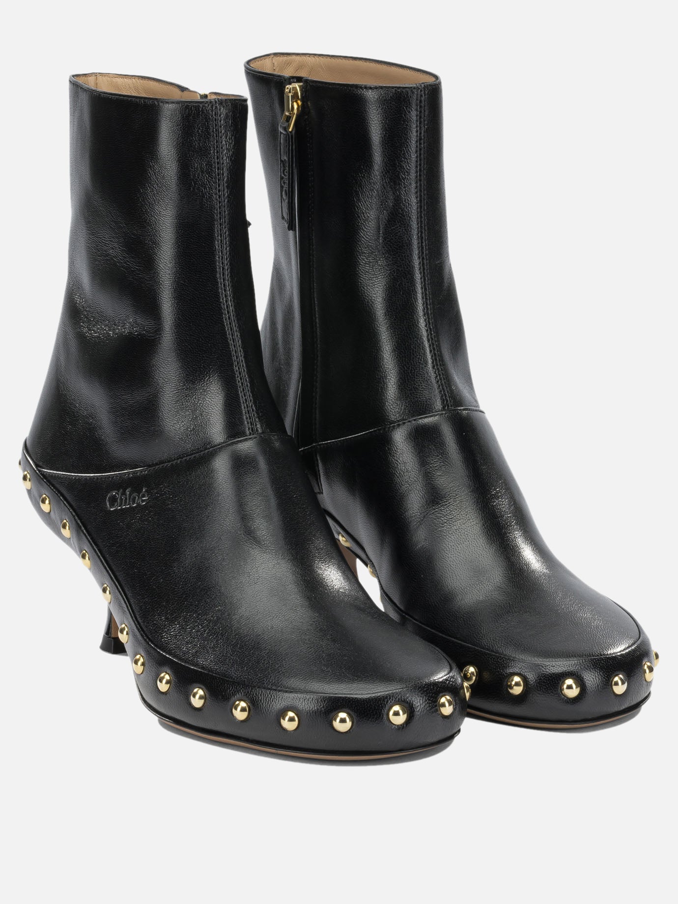 Stivaletti con zip 100% lamb leather - 100% cow leather  Nero - Chloé Donna | PDP | VIETTI Online Store | thumbnail_2