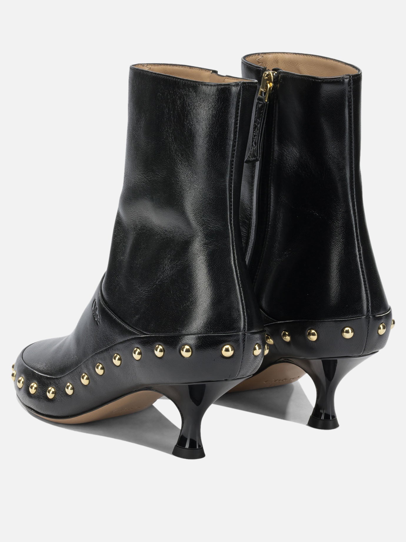 Stivaletti con zip 100% lamb leather - 100% cow leather  Nero - Chloé Donna | PDP | VIETTI Online Store | thumbnail_4