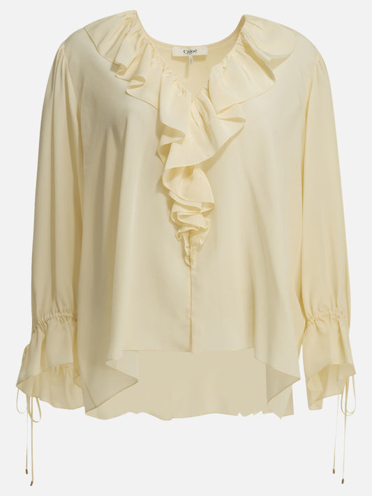 Blouses Solid colour  White - Chloé Women | PDP | VIETTI Online Store 
