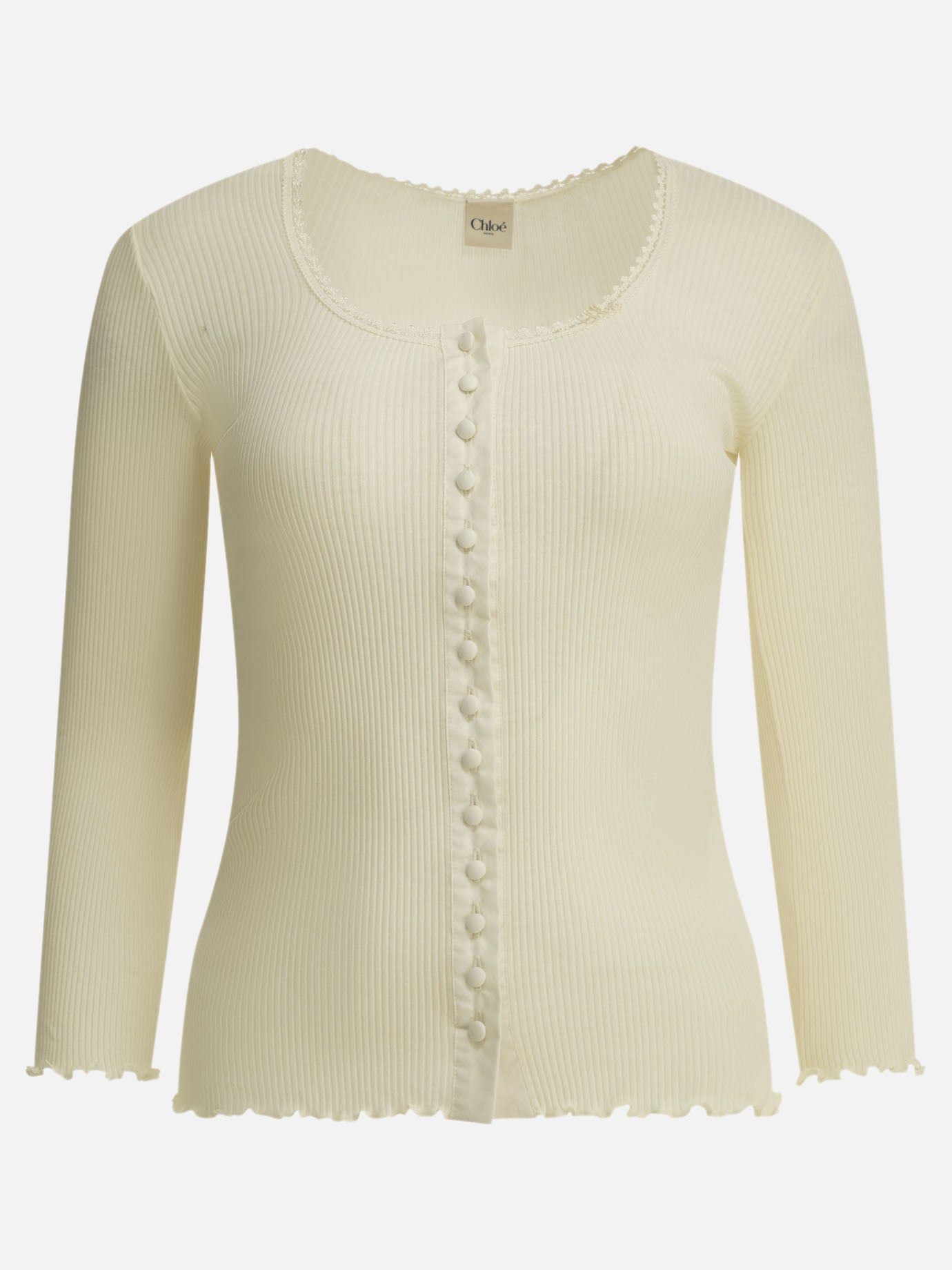 Casual tops Solid colour  White - Chloé Women | PDP | VIETTI Online Store | thumbnail