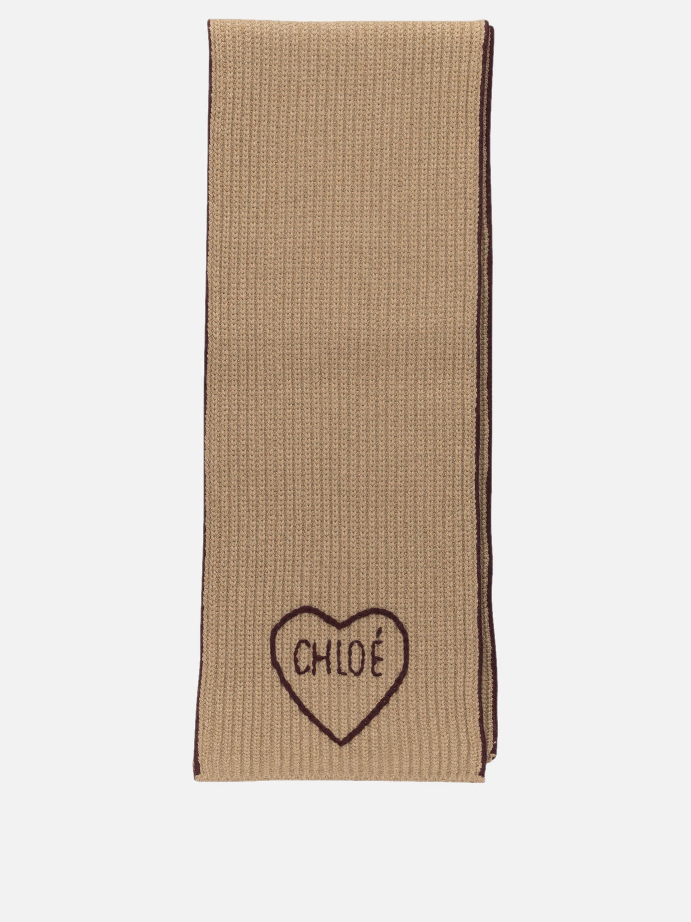 Classic scarves 70% wool 30% cashmere  Brown - Chloé Women | PDP | VIETTI Online Store | Zoom-Modal
