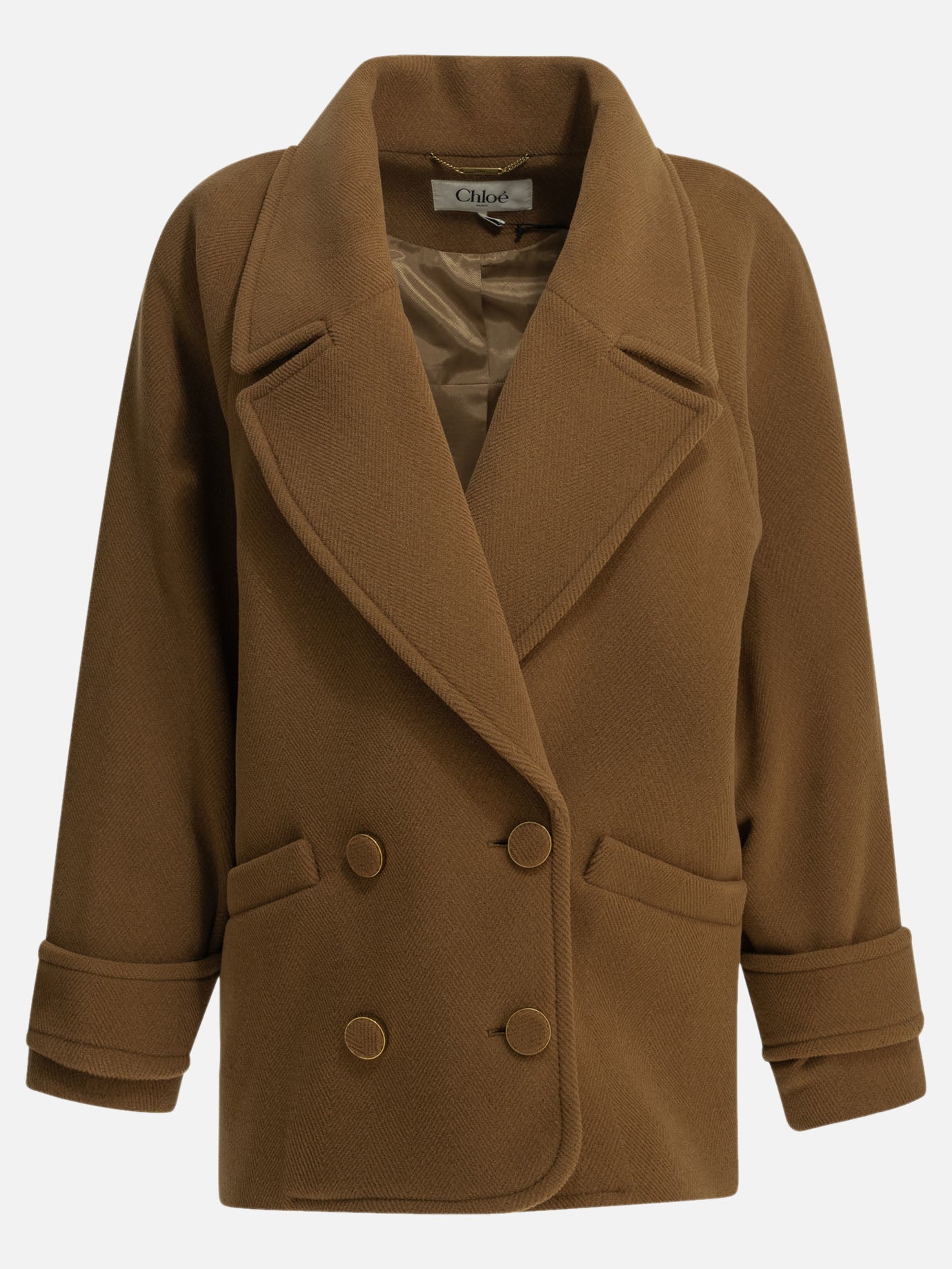 Short coats Solid colour  Brown - Chloé Women | PDP | VIETTI Online Store | Zoom-Modal
