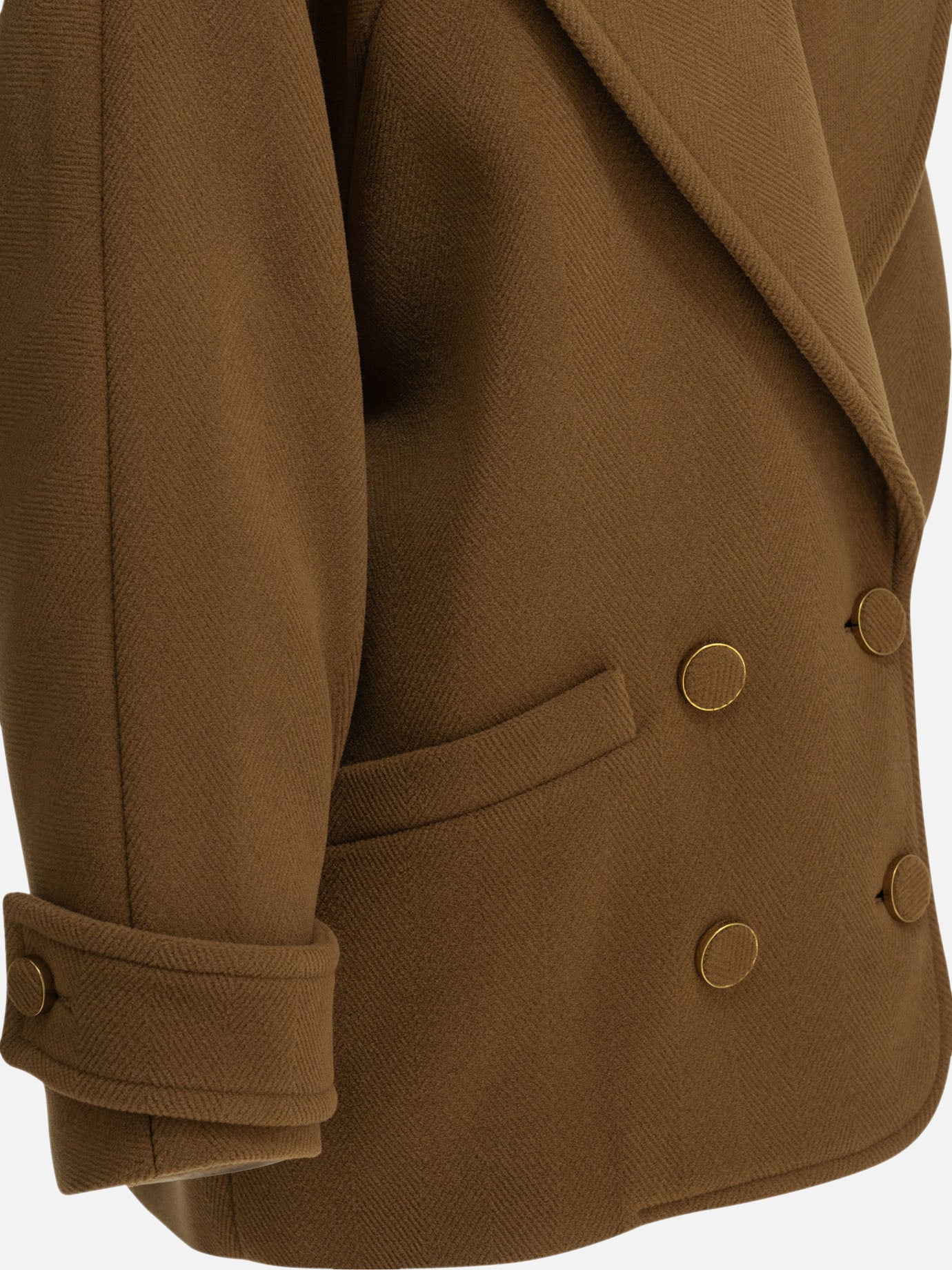 Short coats Solid colour  Brown - Chloé Women | PDP | VIETTI Online Store | thumbnail_3