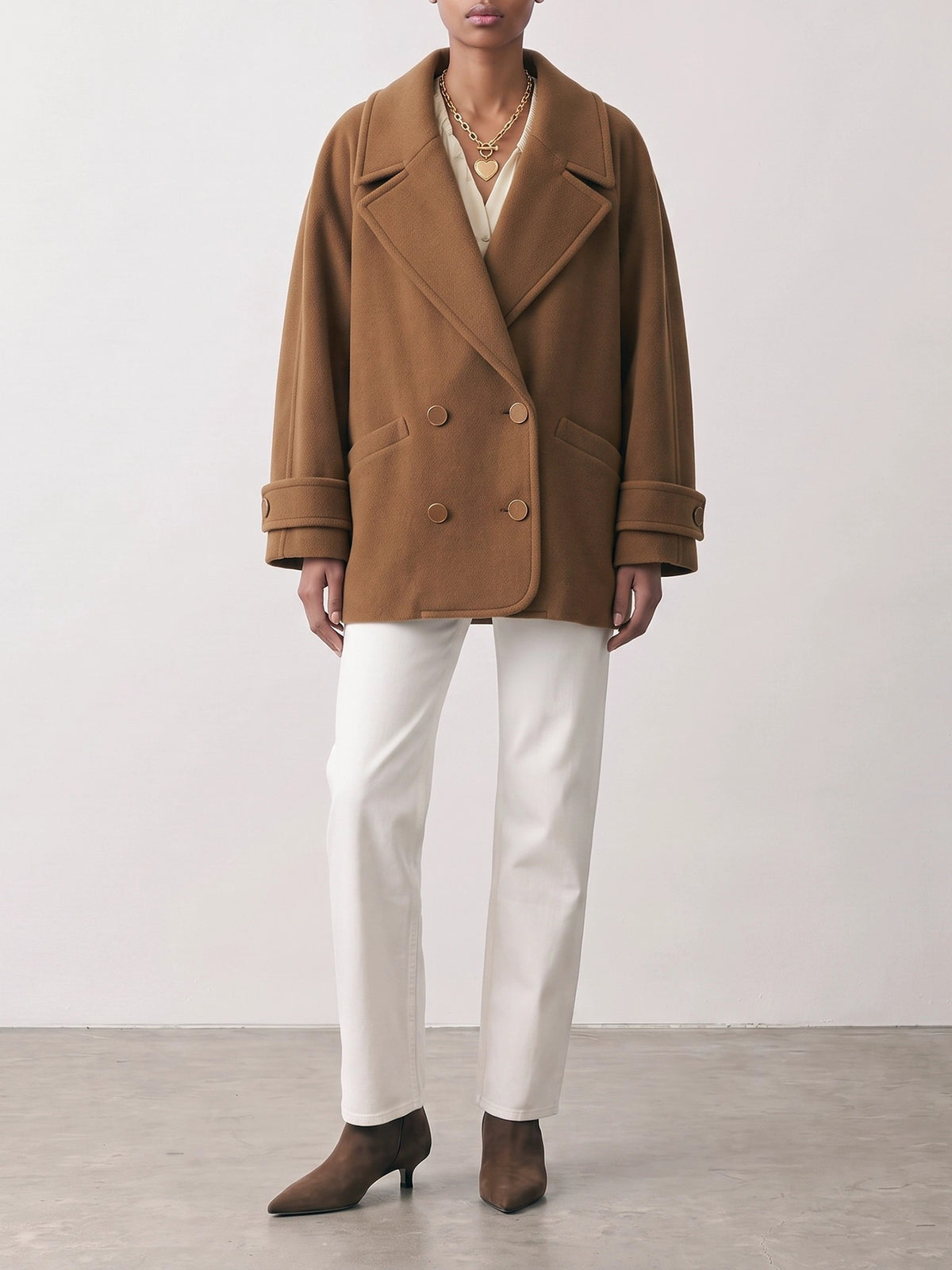 Chloé Short wool coat Brown