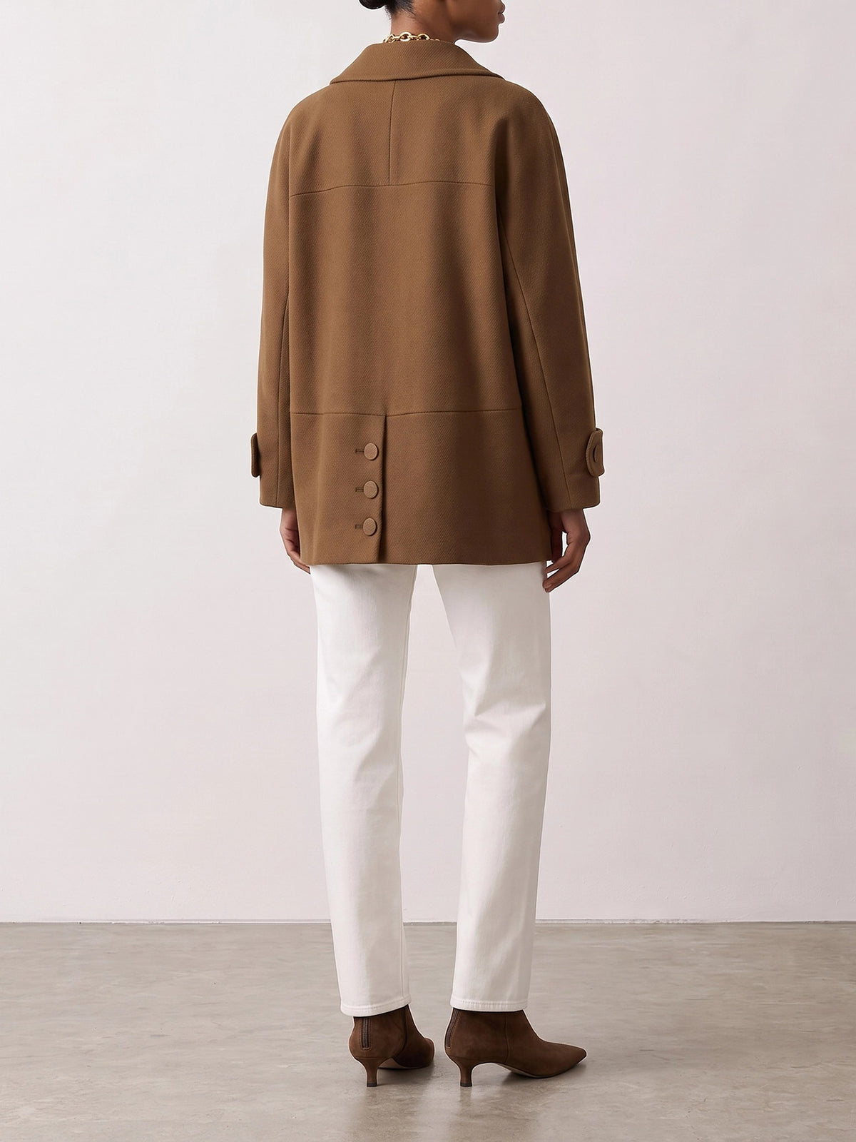 Chloé Short wool coat Brown - VIETTI
