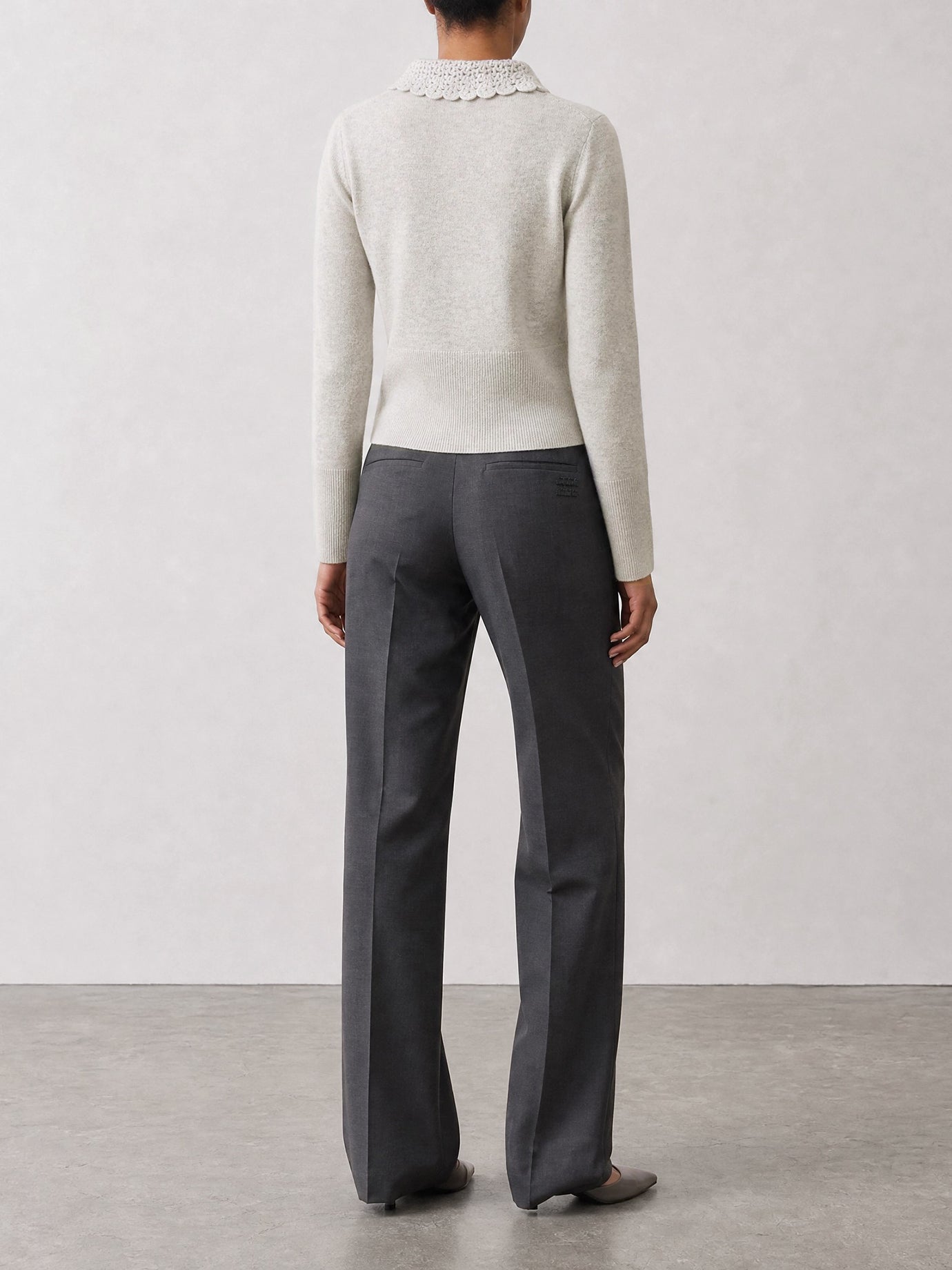 Polo sweater Logo  Grey - Chloé Women | PDP | VIETTI Online Store | thumbnail_3