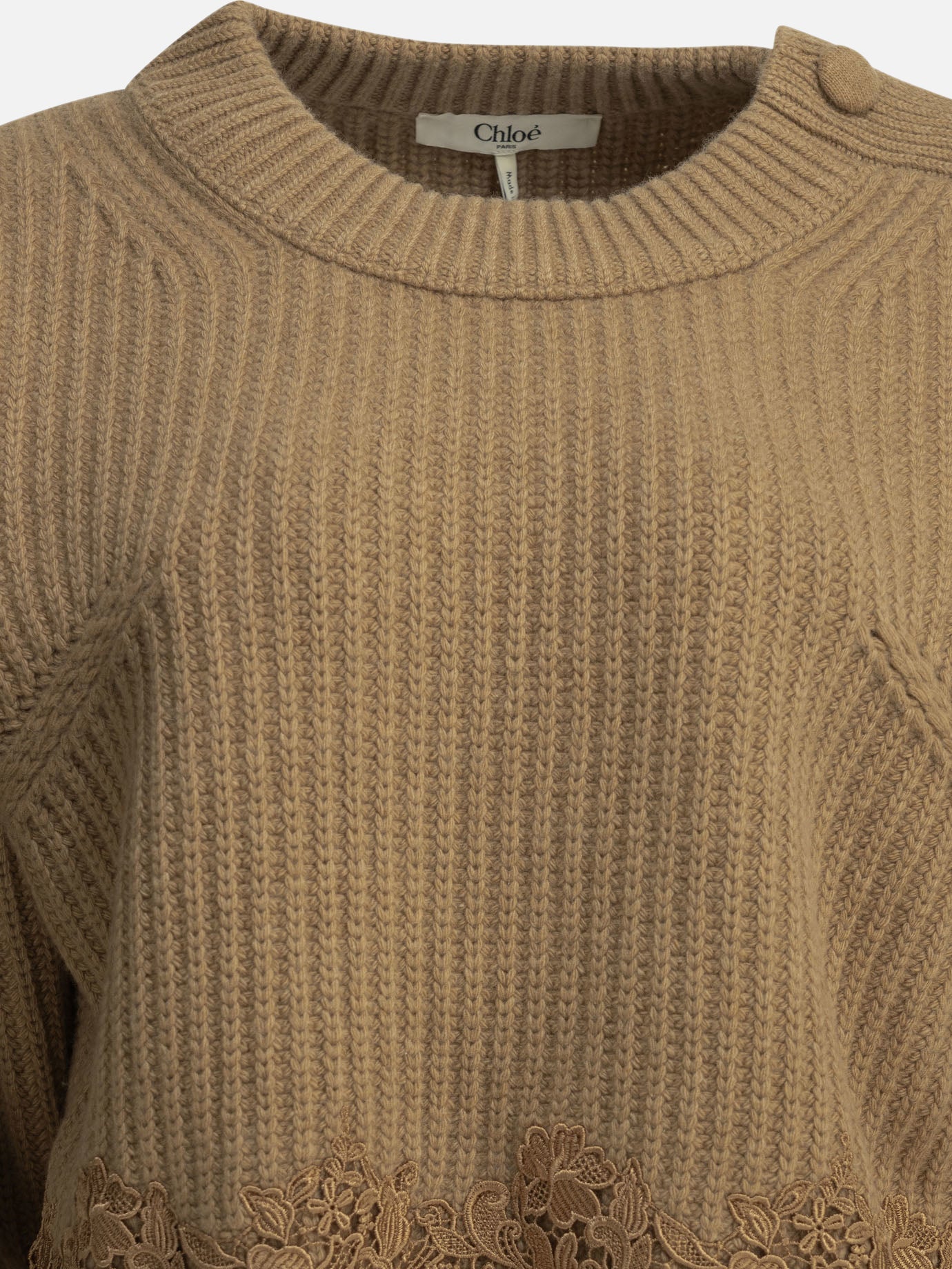 Crewneck sweaters Embroidered  Brown - Chloé Women | PDP | VIETTI Online Store | Zoom-Modal_3
