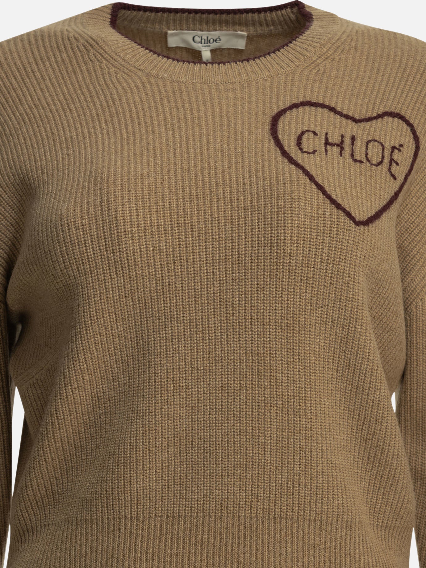 Crewneck sweaters Solid colour  Brown - Chloé Women | PDP | VIETTI Online Store | thumbnail_3