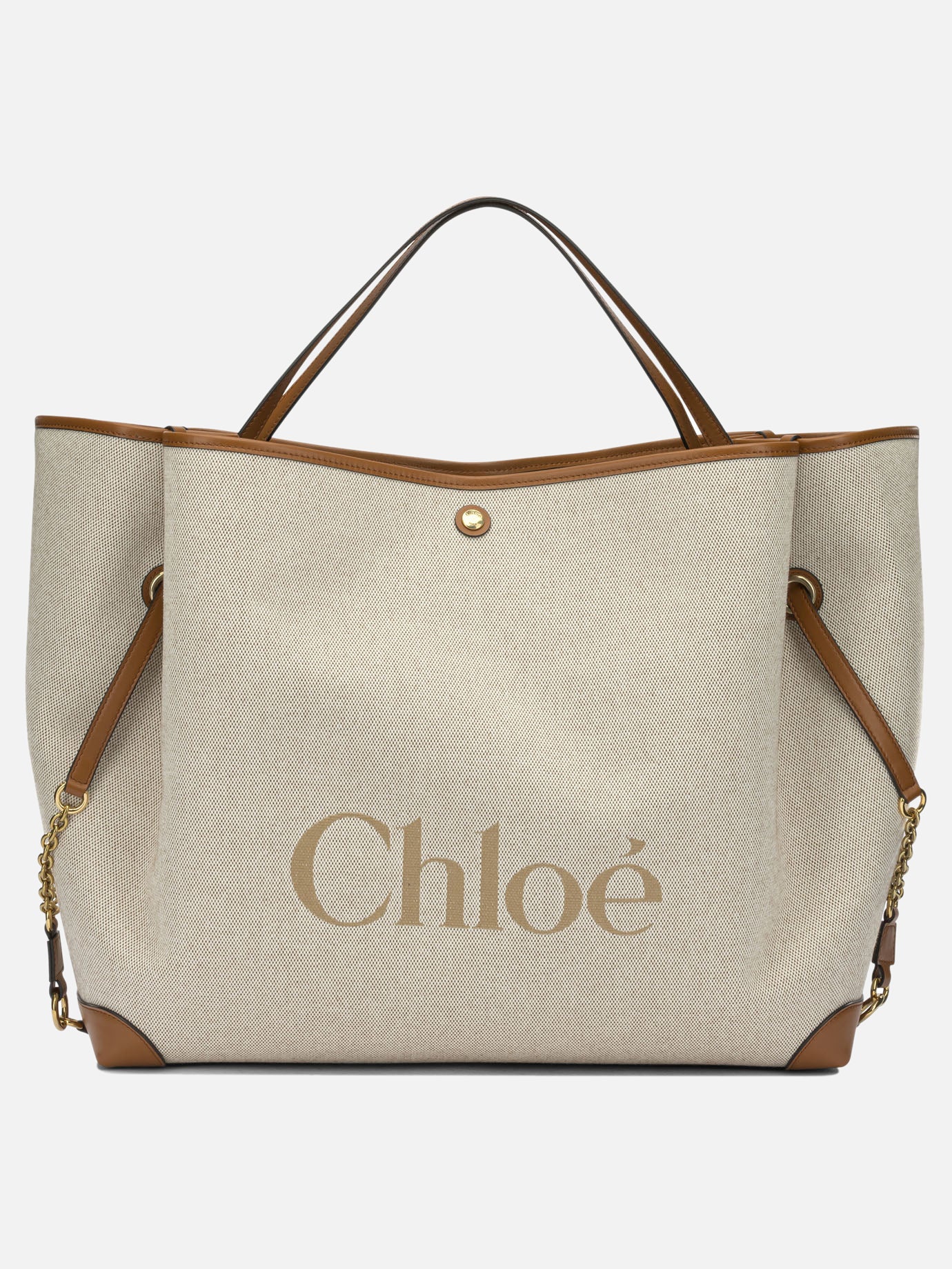 Borse grandi 100% cotton 100% leather  Marrone - Chloé Donna | PDP | VIETTI Online Store | thumbnail