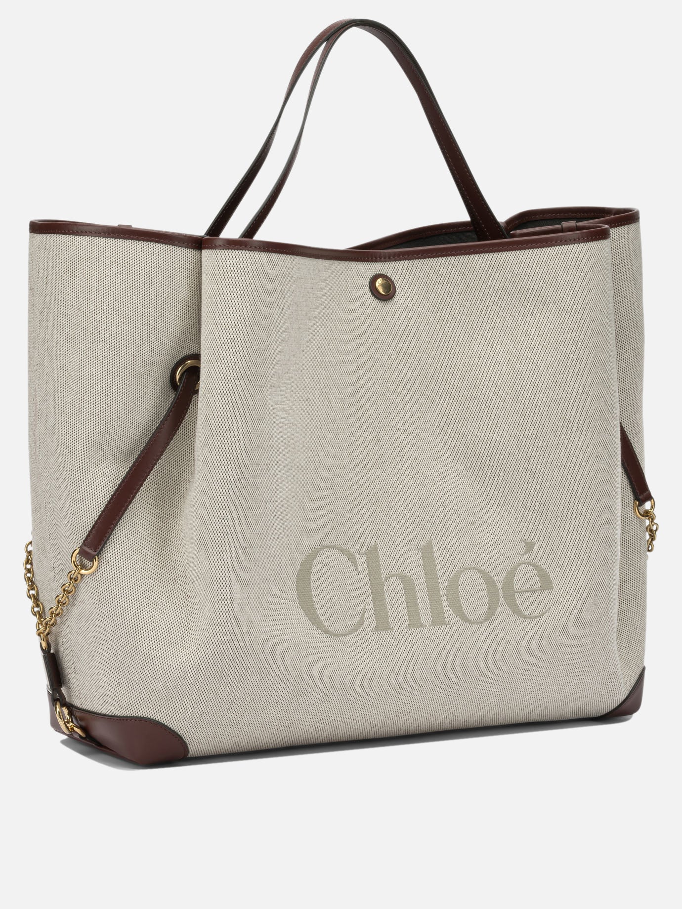 Large bags 100% cotton 100% leather  Beige - Chloé Women | PDP | VIETTI Online Store | thumbnail_2