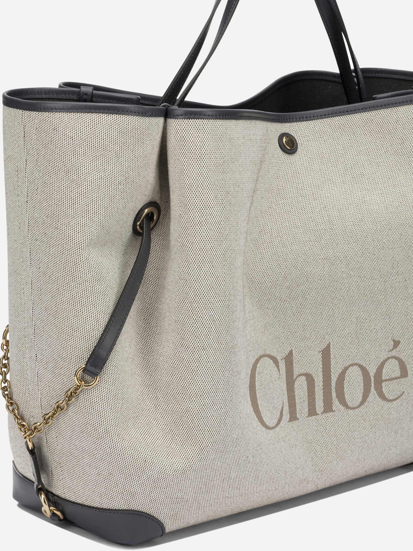 Borse grandi 100% cotton 100% leather  Blu - Chloé Donna | PDP | VIETTI Online Store | Zoom-Modal_4
