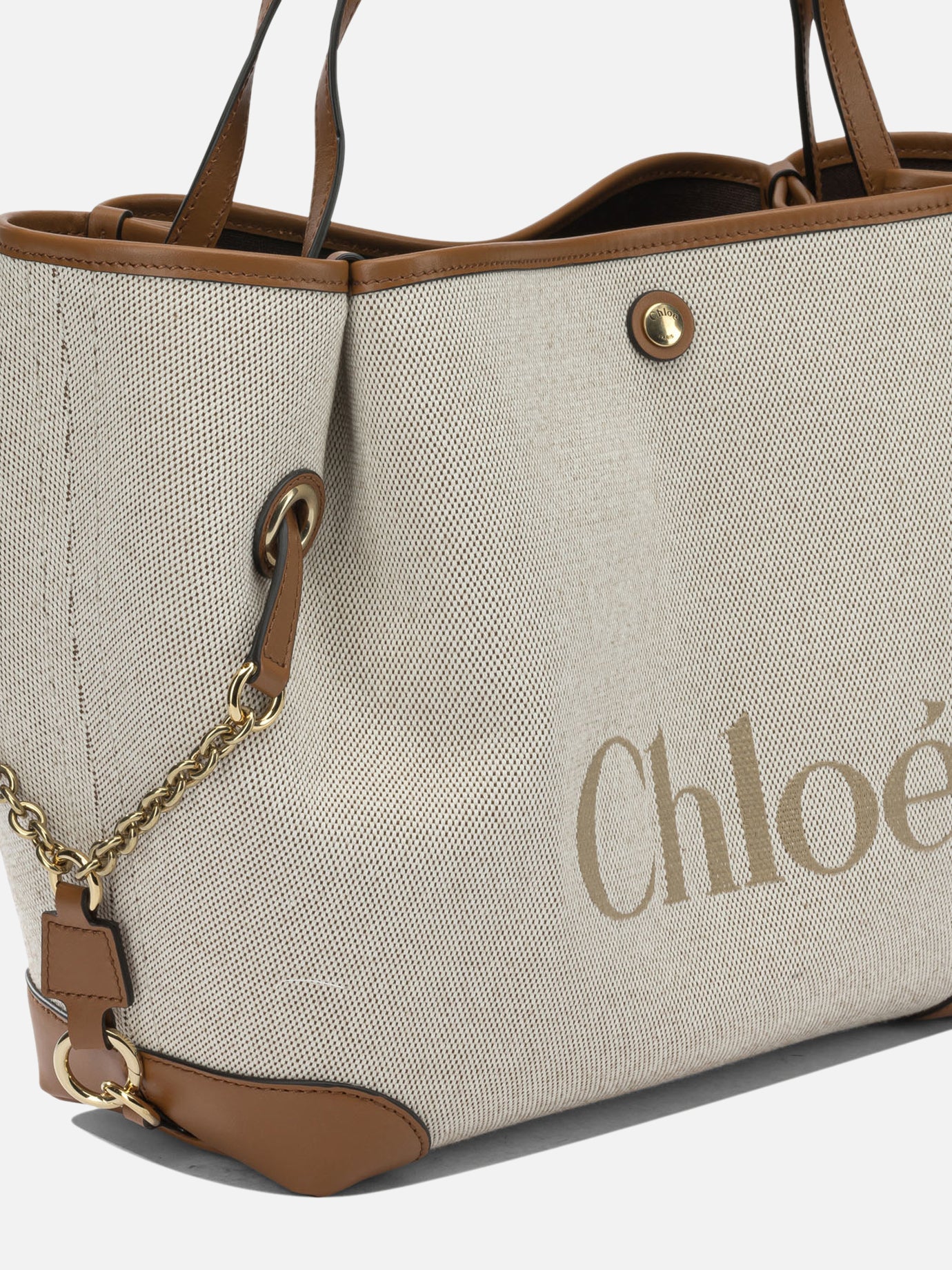 Large bags 100% cotton 100% leather  Brown - Chloé Women | PDP | VIETTI Online Store | Zoom-Modal_4
