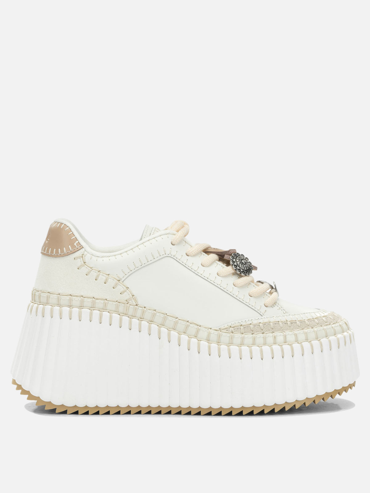 Chloé "Nama" High-Top Sneakers White

