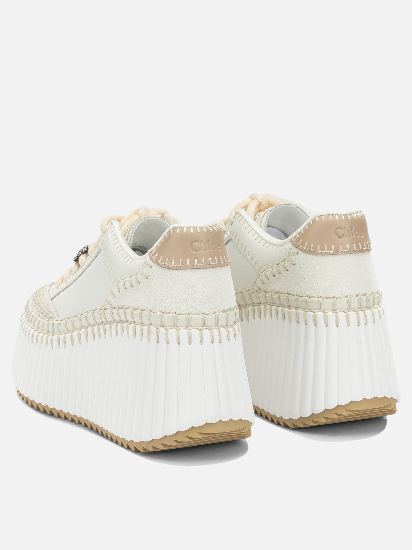 Chloé "Nama" High-Top Sneakers White

