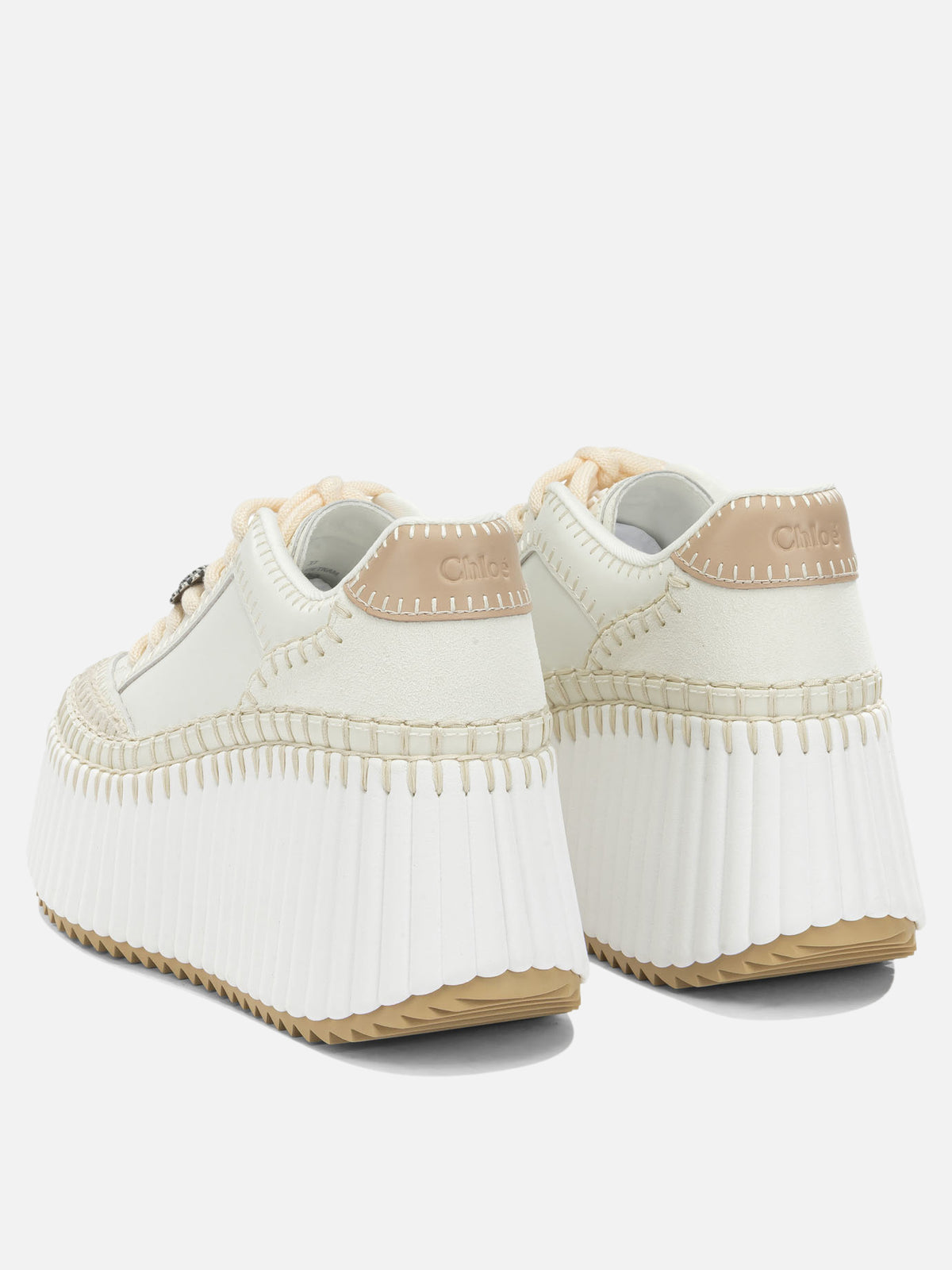 Chloé "Nama" High-Top Sneakers White - VIETTI