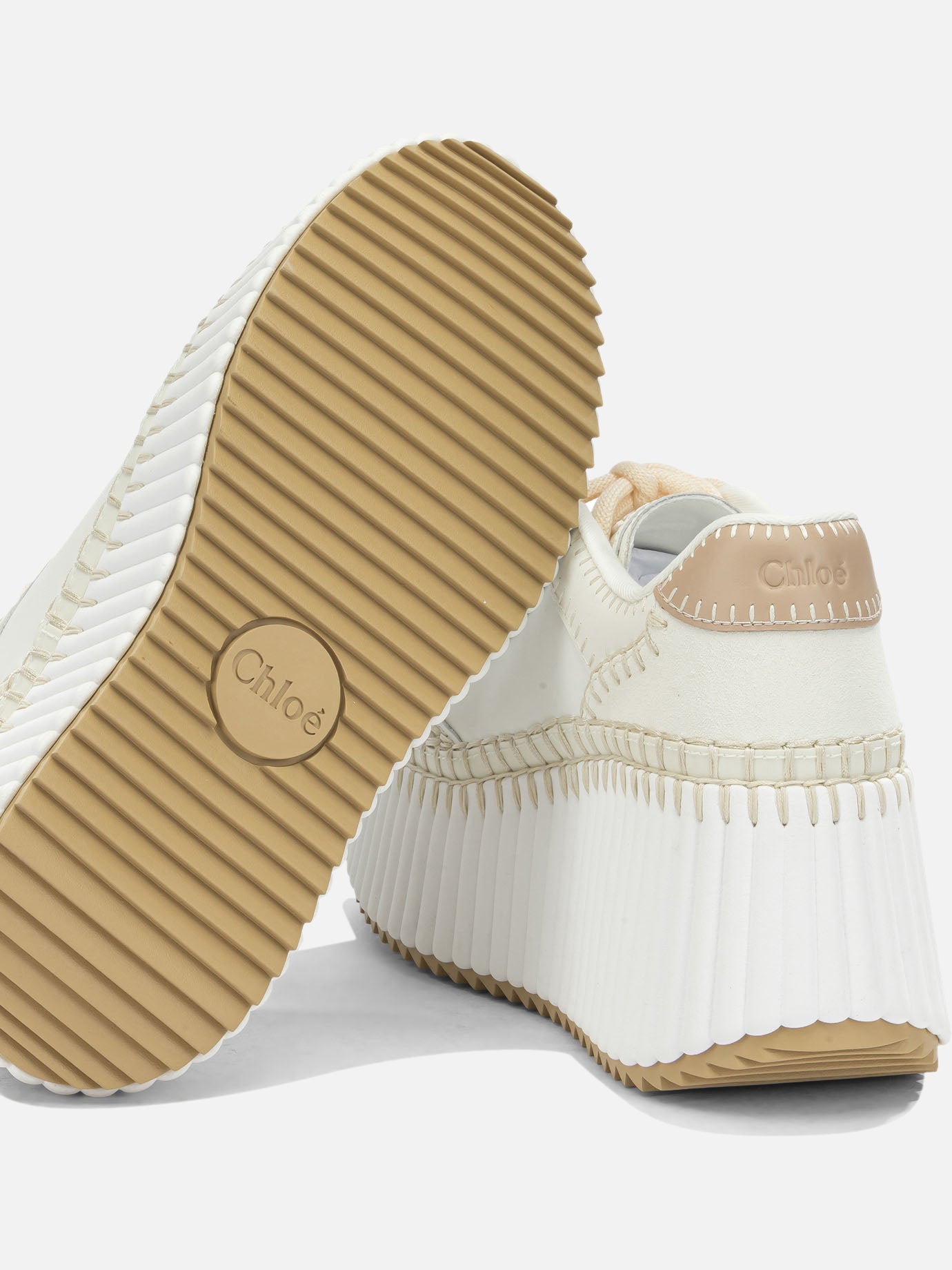 Chloé "Nama" High-Top Sneakers White

