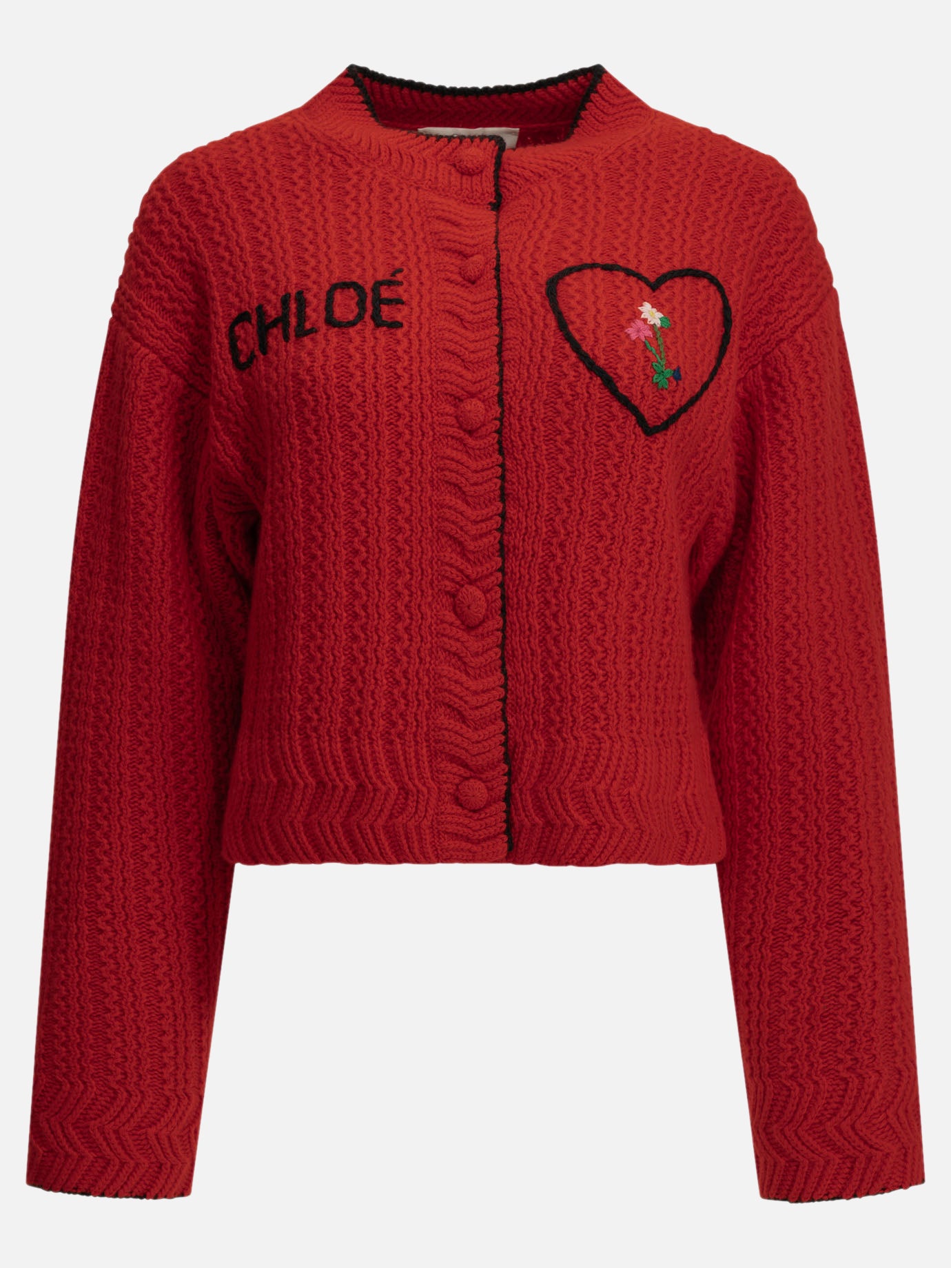 Cardigans Logo  Red - Chloé Women | PDP | VIETTI Online Store | thumbnail