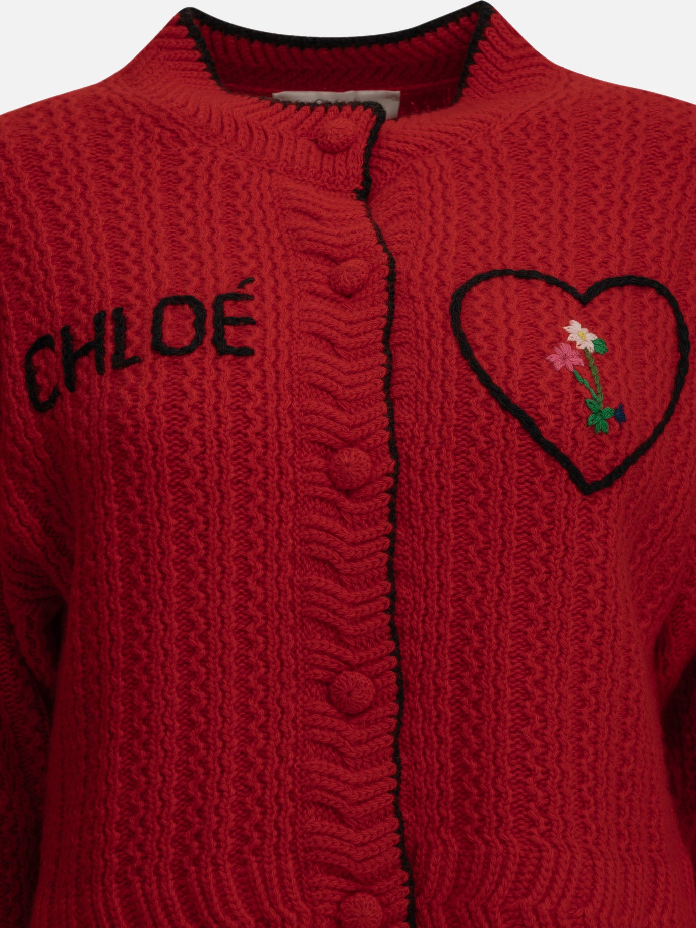 Cardigans Logo  Red - Chloé Women | PDP | VIETTI Online Store | thumbnail_3